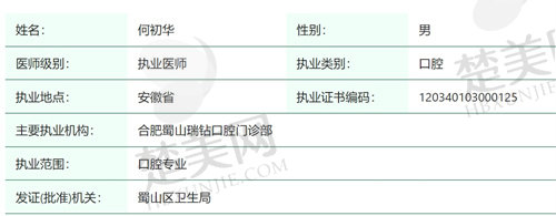 合肥佳冠口腔医院何初华医生怎么样