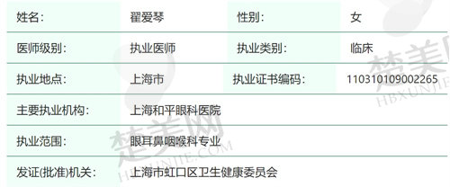 上海和平眼科医院翟爱琴院长简介